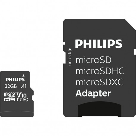 Philips MicroSDHC Card      32GB Class 10 UHS-I U1 incl. Adapter