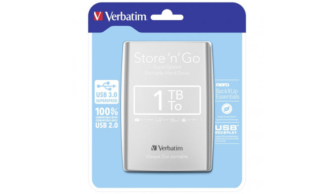 Verbatim Store n Go 2,5      1TB USB 3.0 silver             53071