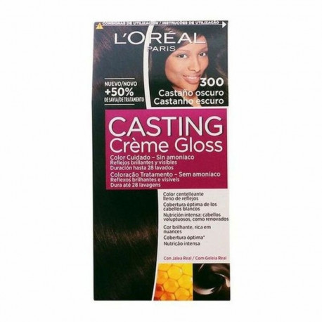 Ammoniaagivaba juuksevärv L'Oreal Make Up Casting Creme Gloss Nº 300-Castano Oscuro 180 ml