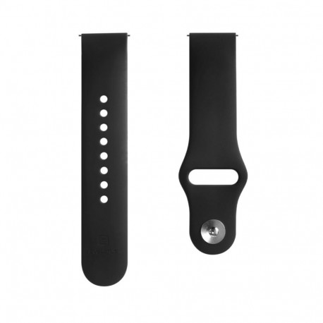 Evelatus 20mm Silicone Loop Watch Straps (130mm M/L) Black