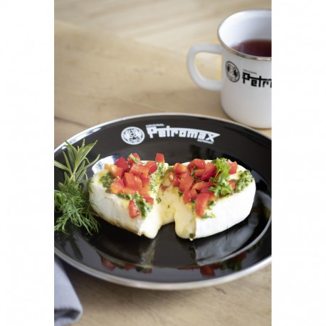 PETROMAX Enamel Plates black, 2pcs, 26cm