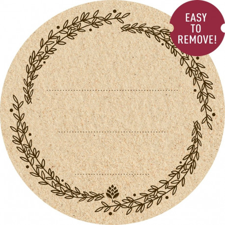 Round labels Ø66.5mm lids/jars –-20 pcs BROWIN 660050