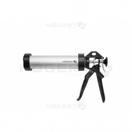 Caulk Gun 600 ml, HOGERT, HT4R410, 360° rotācija, alumīnijs