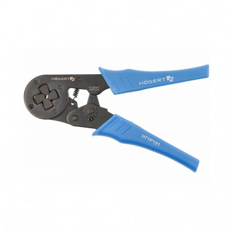 Hogert Crimping Plier HT1P191, 210mm, square, 4-16mm², ergonomically shaped handle, precise crimping