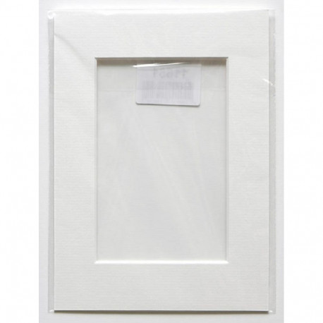 Paspartuu 15x20 (sisemõõt 9x14) valge, valge siseäär