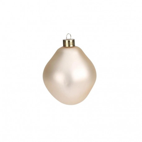 XMAS BALL GLASS D10CM CHAMPAGNE