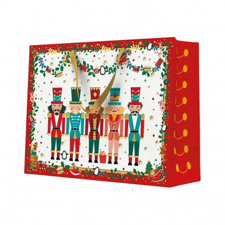 BAG GIFT CHRISTMAS NUTCRACK 33.5X26.5CM