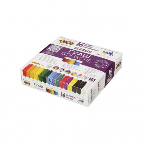 GOUACHE CLASSIC 16 COLOURSX20ML KIDSLINE
