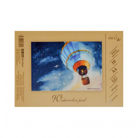 Akvarelli visandiraamat (A4, 210 G, AS-2)