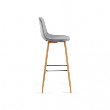 BAR CHAIR ALAULA GRAY VELVET
