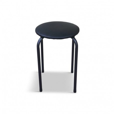 DEMET STACKING STOOL BLACK SEAT/BLACK