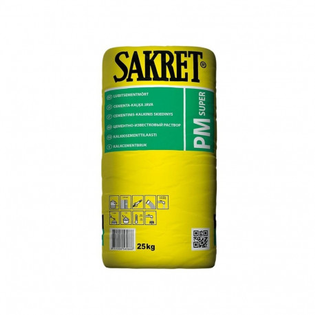 Sakret PM SUPER krohv 25kg 1mm