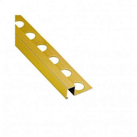 Alumiiniumist U-profiil R10x10mm/2.6m poleeritud hele kuldne anodeeritud läikiv