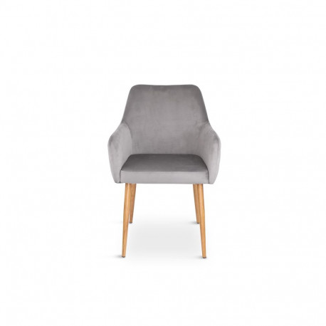 CHAIR ZENON DINING 83X57X59.2 GREY VELVE