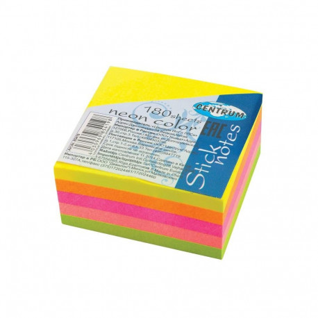 STICK NOTES 38X38 MM 180SH. (5 NEON COL.