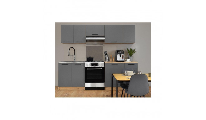 KITCHEN SET 2.4M ANTHRACITE/OAK