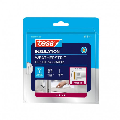 P-profiil tihend EPDM valge 9x5mm 6m