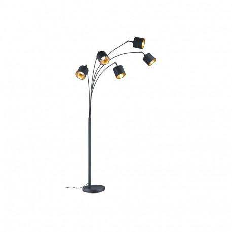 TOMMY FLOOR LAMP E14 MAT BLACK/GOLD