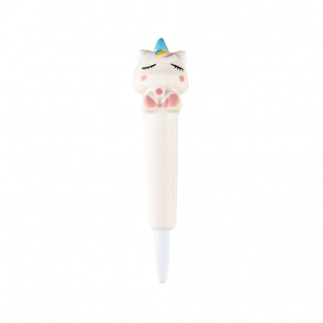 BALL PEN BLUE INK 0.7MM WHITE UNICORN