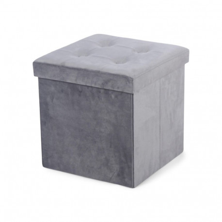 POUF MATEO TUFTING 38X38X38CM GREY