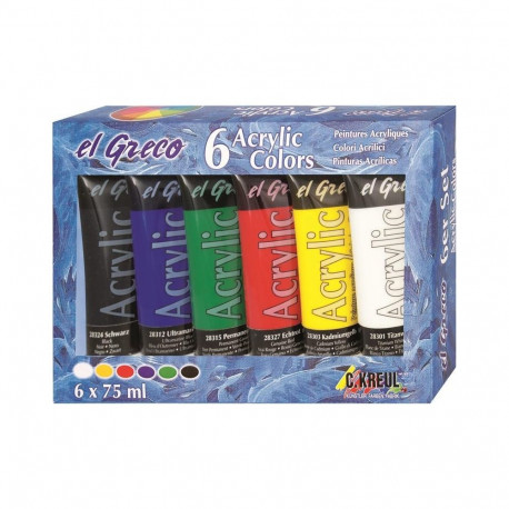 Akrüülvärvid 6 värvi 75ml 28260