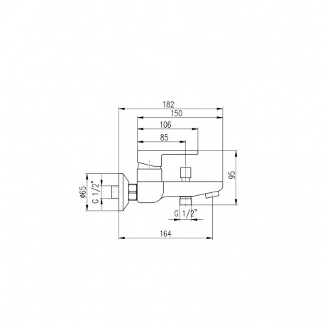 BATH LEVER MIXER. MB/GOLD DVT554.5CMATZ