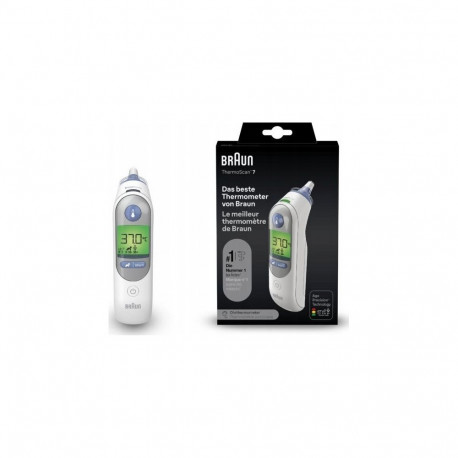 Braun thermometer ThermoScan 7+ (white/blue  infrared ear thermometer)