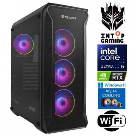 INTOP AQUA Ultra 5 245KF 64GB DDR5 500SSD M.2 NVME+4TB RTX5070 12GB WiFi WIN11