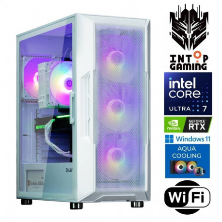 INTOP AQUA Ultra 7 265KF 64GB DDR5 500SSD M.2 NVME+4TB RTX5050 8GB WiFi WIN11