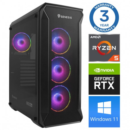 INTOP Ryzen 5 3600 16GB 500SSD M.2 NVME+4TB RTX5050 8GB WIN11Pro