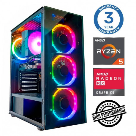 INTOP Ryzen 5 3600 16GB 500SSD M.2 NVME+4TB RX580 8GB no-OS