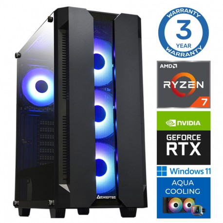 INTOP AQUA Ryzen 7 7700X 16GB DDR5 2TB SSD M.2 NVME+4TB RTX5050 8GB WIN11Pro