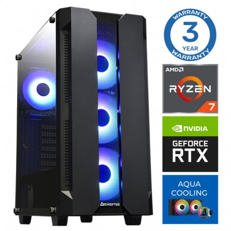 INTOP AQUA Ryzen 7 7700X 32GB DDR5 2TB SSD M.2 NVME+4TB RTX5050 8GB no-OS