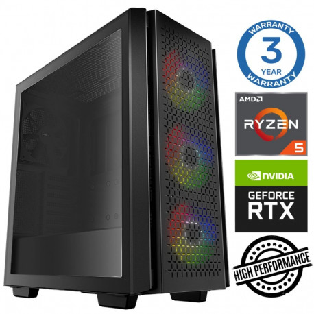 INTOP Ryzen 5 5600X 32GB 240SSD M.2 NVME+4TB RTX5060 8GB no-OS