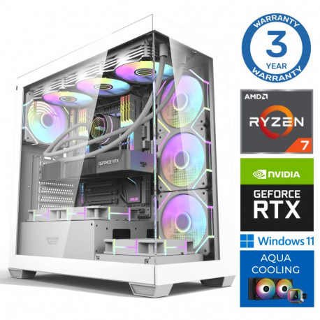 INTOP AQUA Ryzen 7 7700X 32GB DDR5 1TB SSD M.2 NVME+4TB RTX5060Ti 16GB WIN11