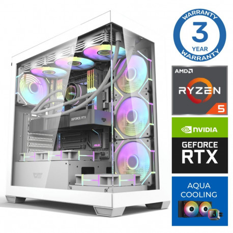 INTOP AQUA Ryzen 5 7600X 32GB DDR5 1TB SSD M.2 NVME+4TB RTX5070 12GB no-OS