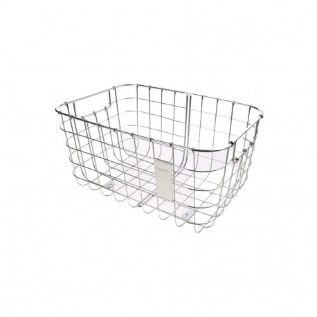 Esikorv/esipakiraam BASIL ROBIN, toestusega esijooksule, metallist, hõbe