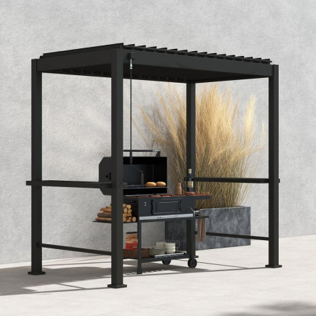 Varikatus MIRADOR BBQ-88 2,55x1,5m, tumehall