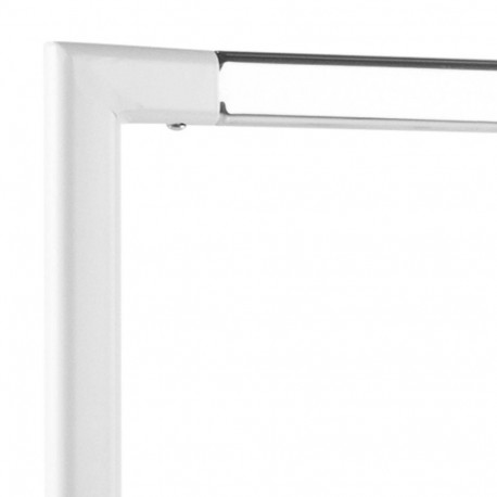 Riiete stange BRENT 117x59xH165cm, jalatsiriiuliga, metall, valge/kroom