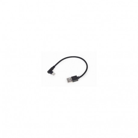 Kaabel; USB 3.0; USB-A pistik, nurga all olev USB-C pistik; 0,5 m; must; Cu