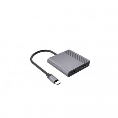 USB-C adapter to HDMI+DP 4K 60Hz black