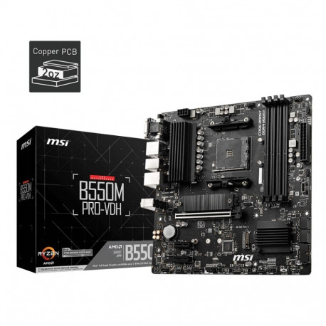 MSI emaplaat B550M Pro-VDH AM4 4DDR4 HDMI/DP/VGA mATX