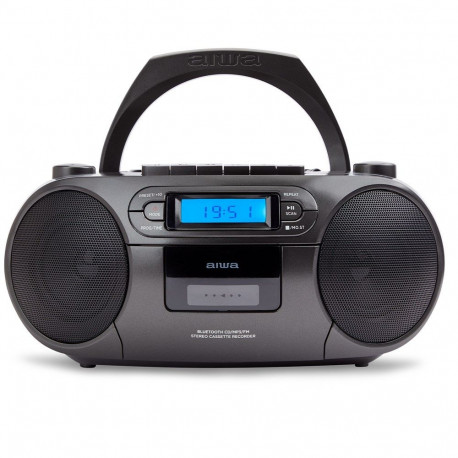 Audio Equipment - Aiwa BBTC-550BK Portable Stereo System Bluetooth USB FM Black