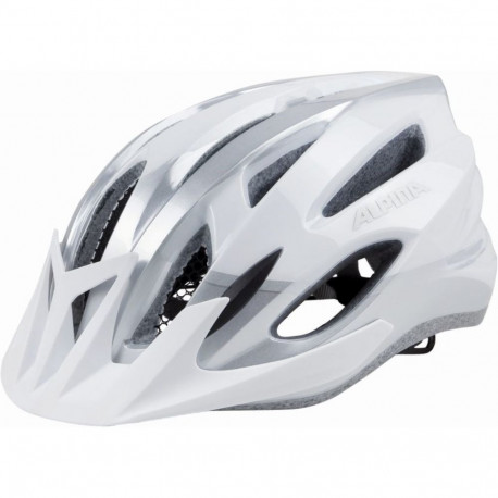 Bike Helmet - Alpina MTB17 Lightweight Adjustable 23 Vents White & Silver