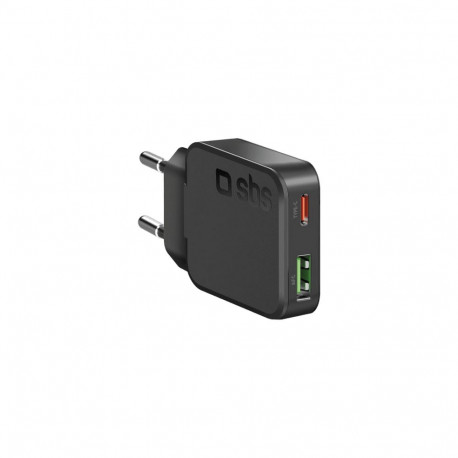 SBS PD Reiselader UltraSlim 30W USB/USB-C GaN schwarz