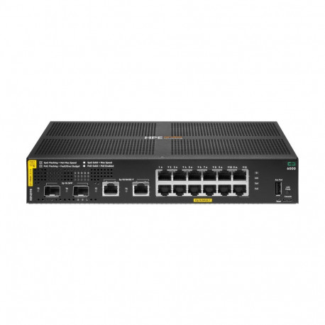 HPE Aruba Networking CX 6000 12p 10M/100M/1G Class4 PoE 2p SFP 1G 139W võrgulüliti EU