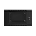 RACK CABINET 19" DOUBLE-SECTION WALL-MOUNT 6U/600X600 (FLAT PACK) BLACK LANBERG