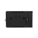 RACK CABINET 19" DOUBLE-SECTION WALL-MOUNT 6U/600X600 (FLAT PACK) BLACK LANBERG