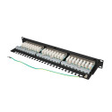 PATCH PANEL 24 PORT 1U 19" CAT.6 FTP WITH CABLE ORGANIZER SHIELDED BLACK LANBERG
