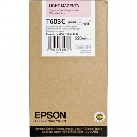 Epson tindikassett hele magenta T 603 220 ml T 603C